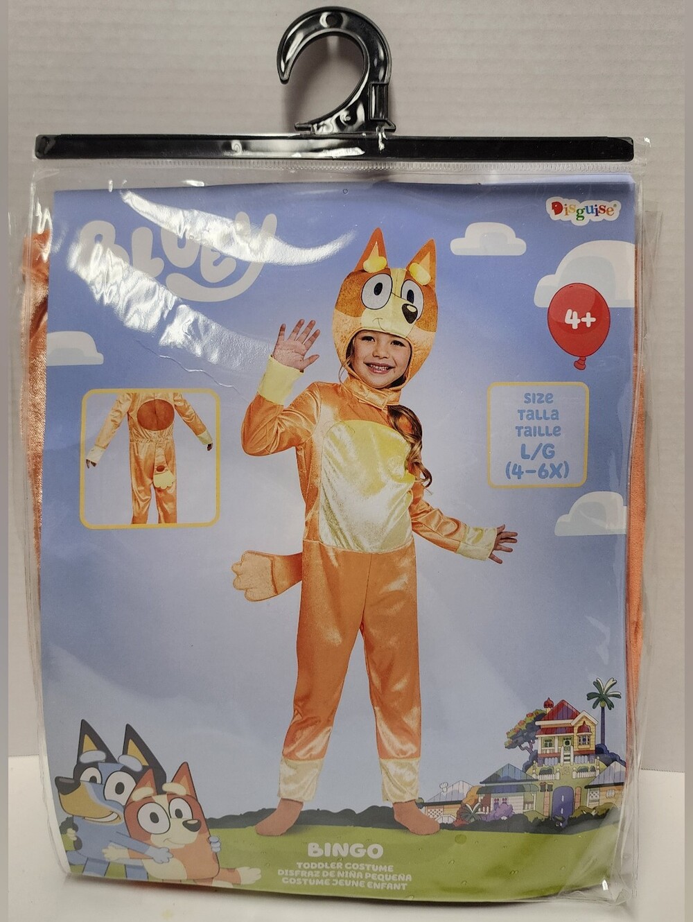 L(4-6x) Bingo Toddler Girl Boy Classic Halloween Costume Jumpsuit Disney New